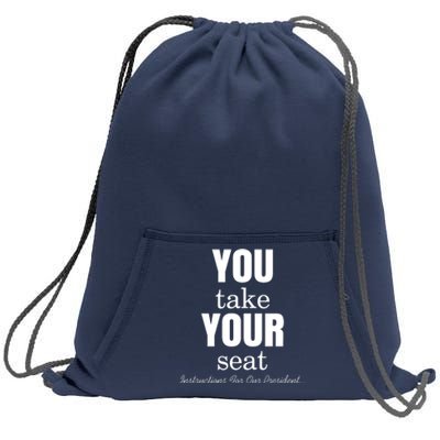 Instructions For Our President You Take Your Seat Biden's Cue Cards Sweatshirt Cinch Pack Bag