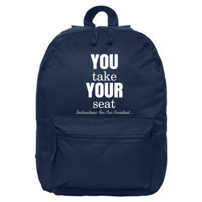 Instructions For Our President You Take Your Seat Biden's Cue Cards 16 in Basic Backpack