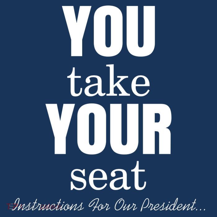 Instructions For Our President You Take Your Seat Biden's Cue Cards Womens T-Shirt