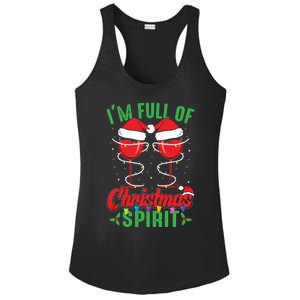 I'm Full Of Christmas Spirit Funny Wine Ing Xmas Party Funny Gift Ladies PosiCharge Competitor Racerback Tank