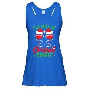 I'm Full Of Christmas Spirit Funny Wine Ing Xmas Party Funny Gift Ladies Essential Flowy Tank