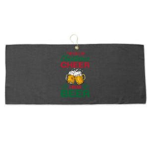 IM Full Of Christmas Cheer I Mean Beer Funny Christmas Gift Large Microfiber Waffle Golf Towel