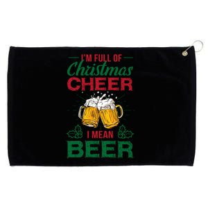 IM Full Of Christmas Cheer I Mean Beer Funny Christmas Gift Grommeted Golf Towel