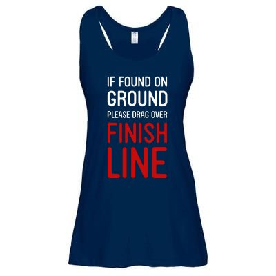 If Found On Ground Please Drag Over Finish Line Runner Ladies Essential Flowy Tank