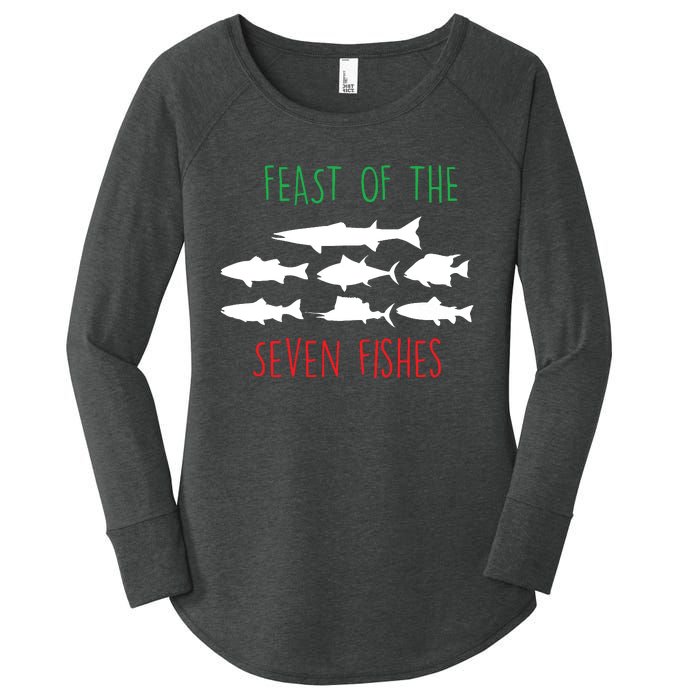 Italy Feast Of The Seven Fishes Italian Christmas Eve Women's Perfect Tri Tunic Long Sleeve Shirt