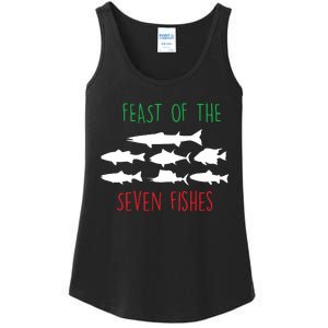 Italy Feast Of The Seven Fishes Italian Christmas Eve Ladies Essential Tank