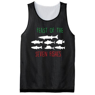 Italy Feast Of The Seven Fishes Italian Christmas Eve Mesh Reversible Basketball Jersey Tank