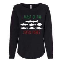 Italy Feast Of The Seven Fishes Italian Christmas Eve Womens California Wash Sweatshirt