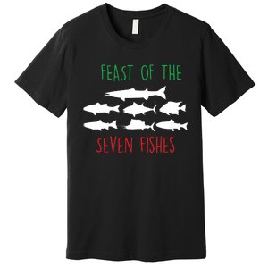 Italy Feast Of The Seven Fishes Italian Christmas Eve Premium T-Shirt