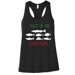 Italy Feast Of The Seven Fishes Italian Christmas Eve Women's Racerback Tank