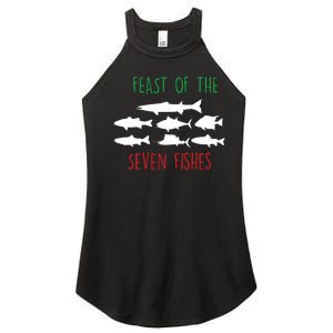 Italy Feast Of The Seven Fishes Italian Christmas Eve Women's Perfect Tri Rocker Tank