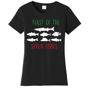 Italy Feast Of The Seven Fishes Italian Christmas Eve Women's T-Shirt