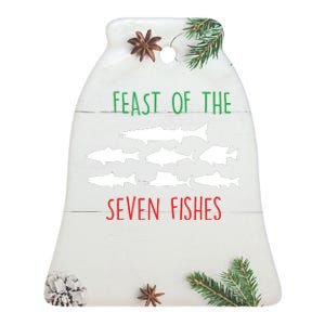 Italy Feast Of The Seven Fishes Italian Christmas Eve Ceramic Bell Ornament