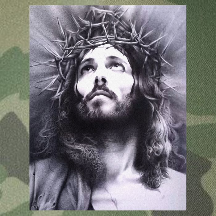 Image Face Of Jesus On A Cross With Crown Of Thorns Legacy Tie Dye Trucker Hat