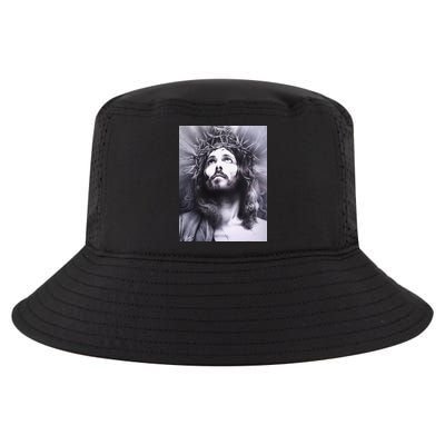 Image Face Of Jesus On A Cross With Crown Of Thorns Cool Comfort Performance Bucket Hat