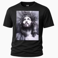 Image Face Of Jesus On A Cross With Crown Of Thorns Performance Shirt