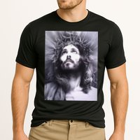 Image Face Of Jesus On A Cross With Crown Of Thorns Performance Shirt