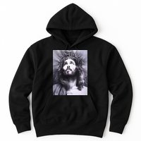 Image Face Of Jesus On A Cross With Crown Of Thorns Hoodie