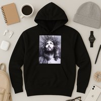 Image Face Of Jesus On A Cross With Crown Of Thorns Hoodie