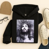 Image Face Of Jesus On A Cross With Crown Of Thorns Hoodie
