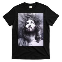 Image Face Of Jesus On A Cross With Crown Of Thorns T-Shirt