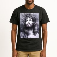 Image Face Of Jesus On A Cross With Crown Of Thorns Tall T-Shirt