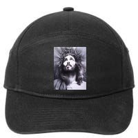 Image Face Of Jesus On A Cross With Crown Of Thorns 7-Panel Snapback Hat