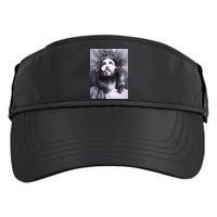 Image Face Of Jesus On A Cross With Crown Of Thorns Adult Drive Performance Visor