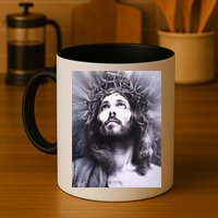 Image Face Of Jesus On A Cross With Crown Of Thorns Mug