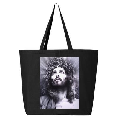 Image Face Of Jesus On A Cross With Crown Of Thorns 25L Jumbo Tote