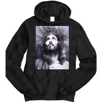 Image Face Of Jesus On A Cross With Crown Of Thorns Tie Dye Hoodie