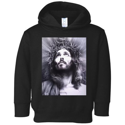 Image Face Of Jesus On A Cross With Crown Of Thorns Toddler Hoodie