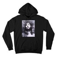 Image Face Of Jesus On A Cross With Crown Of Thorns Tall Hoodie