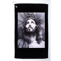 Image Face Of Jesus On A Cross With Crown Of Thorns Golf Towel