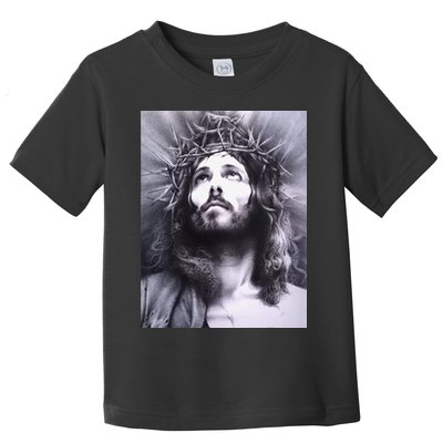 Image Face Of Jesus On A Cross With Crown Of Thorns Toddler T-Shirt