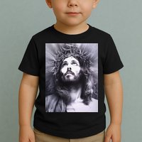 Image Face Of Jesus On A Cross With Crown Of Thorns Toddler T-Shirt