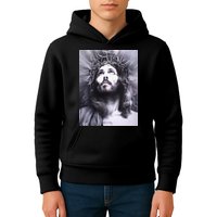 Image Face Of Jesus On A Cross With Crown Of Thorns Kids Hoodie