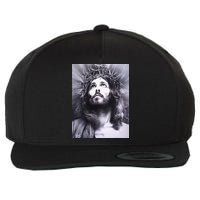 Image Face Of Jesus On A Cross With Crown Of Thorns Wool Snapback Cap