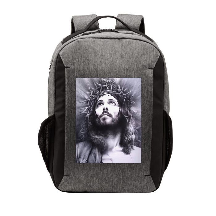 Image Face Of Jesus On A Cross With Crown Of Thorns Vector Backpack