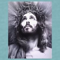 Image Face Of Jesus On A Cross With Crown Of Thorns Sueded Cloud Jersey T-Shirt