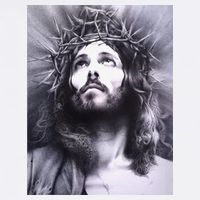 Image Face Of Jesus On A Cross With Crown Of Thorns Garment-Dyed Sweatshirt