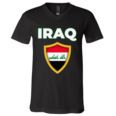 IraqIraq FlagFlag Of Iraq. V-Neck T-Shirt