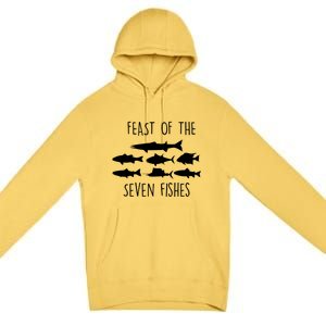 Italy Feast Of The Seven Fishes Italian Christmas Eve Gift Premium Pullover Hoodie