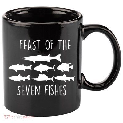 Italy Feast Of The Seven Fishes Italian Christmas Eve Gift 11oz C Handle Ceramic Mug