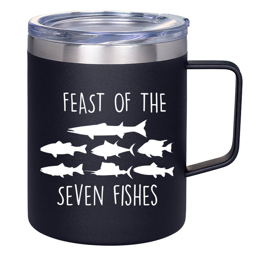 Italy Feast Of The Seven Fishes Italian Christmas Eve Gift 12oz Stainless Steel Coffee Mug