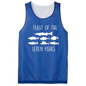 Italy Feast Of The Seven Fishes Italian Christmas Eve Gift Mesh Reversible Basketball Jersey Tank