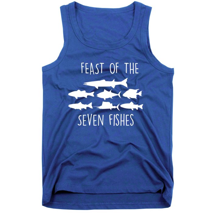 Italy Feast Of The Seven Fishes Italian Christmas Eve Gift Tank Top