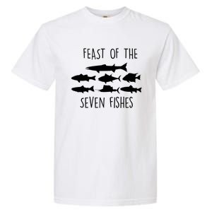 Italy Feast Of The Seven Fishes Italian Christmas Eve Gift Garment-Dyed Heavyweight T-Shirt