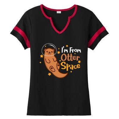 I'm From Otter Space Otter Pun Space Otter Cute Gift Ladies Halftime Notch Neck Tee