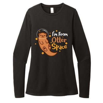 I'm From Otter Space Otter Pun Space Otter Cute Gift Womens CVC Long Sleeve Shirt